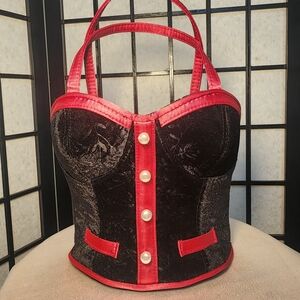 Black & Pink Corset Bag